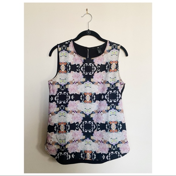 H&M Sleeveless Floral Top | Size 8 - Picture 1 of 4